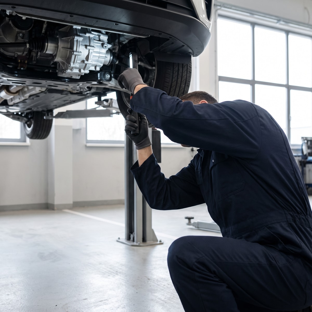 Front reduction-gear fluid inspection