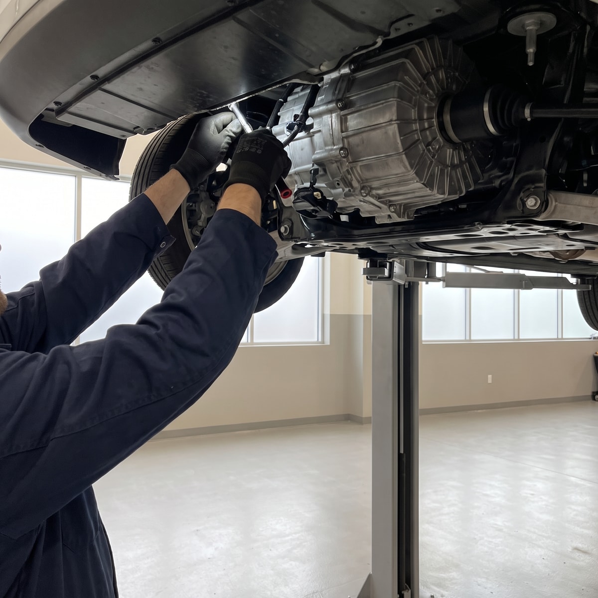 Rear drive-unit check