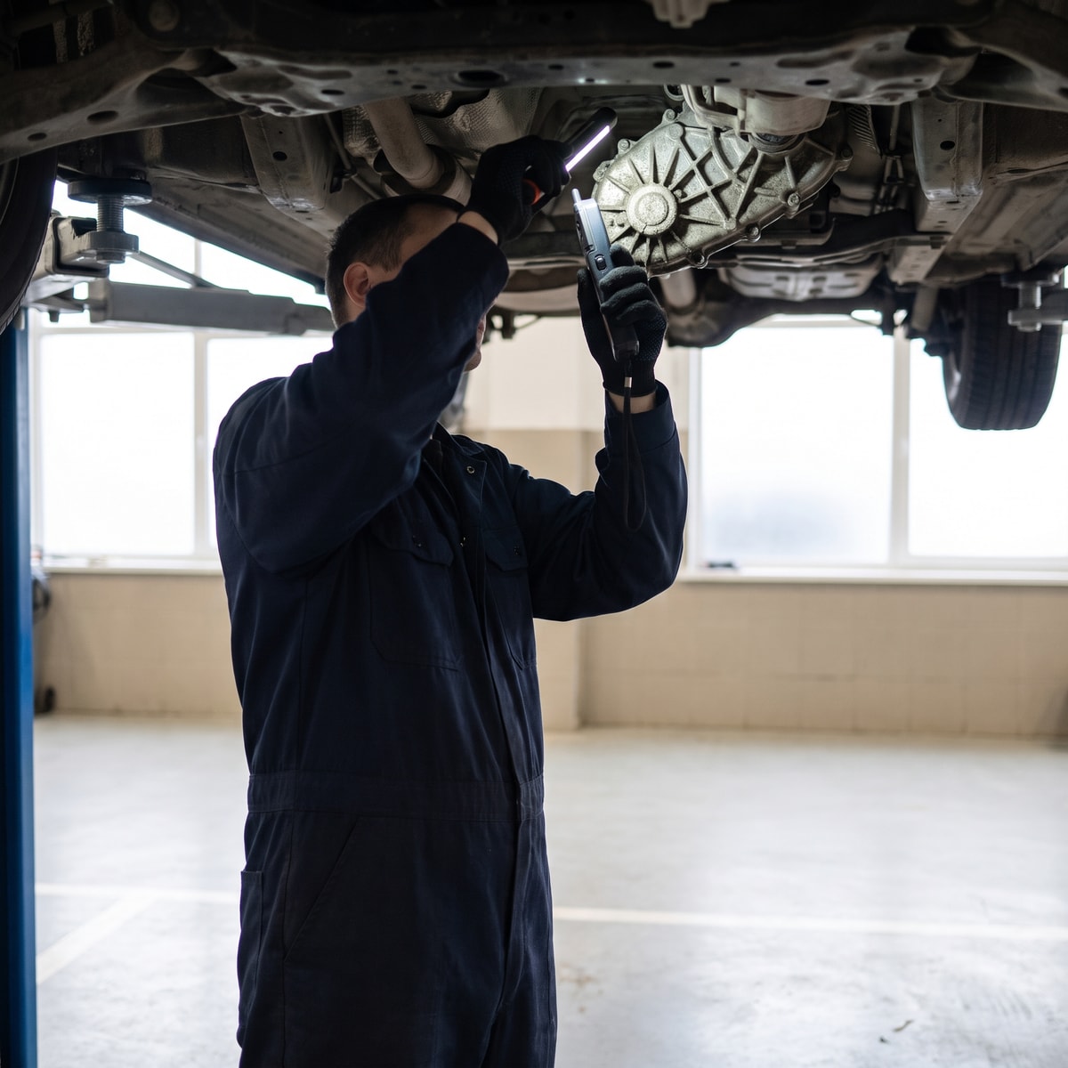 Transfer Case Checked — Fluid level and condition