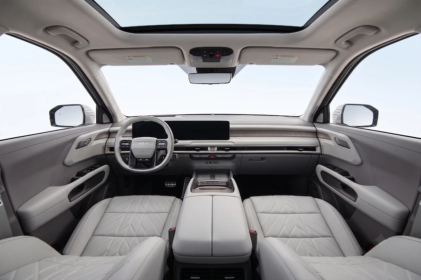 Kia Telluride SX Prestige interior with panoramic displays