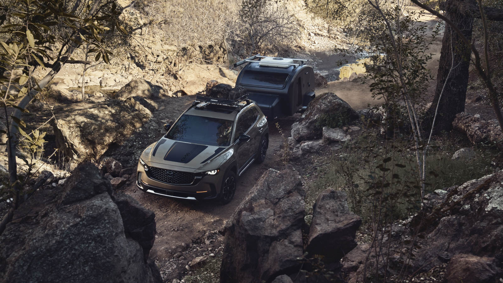 Mazda CX-50 towing with a genuine Mazda hitch