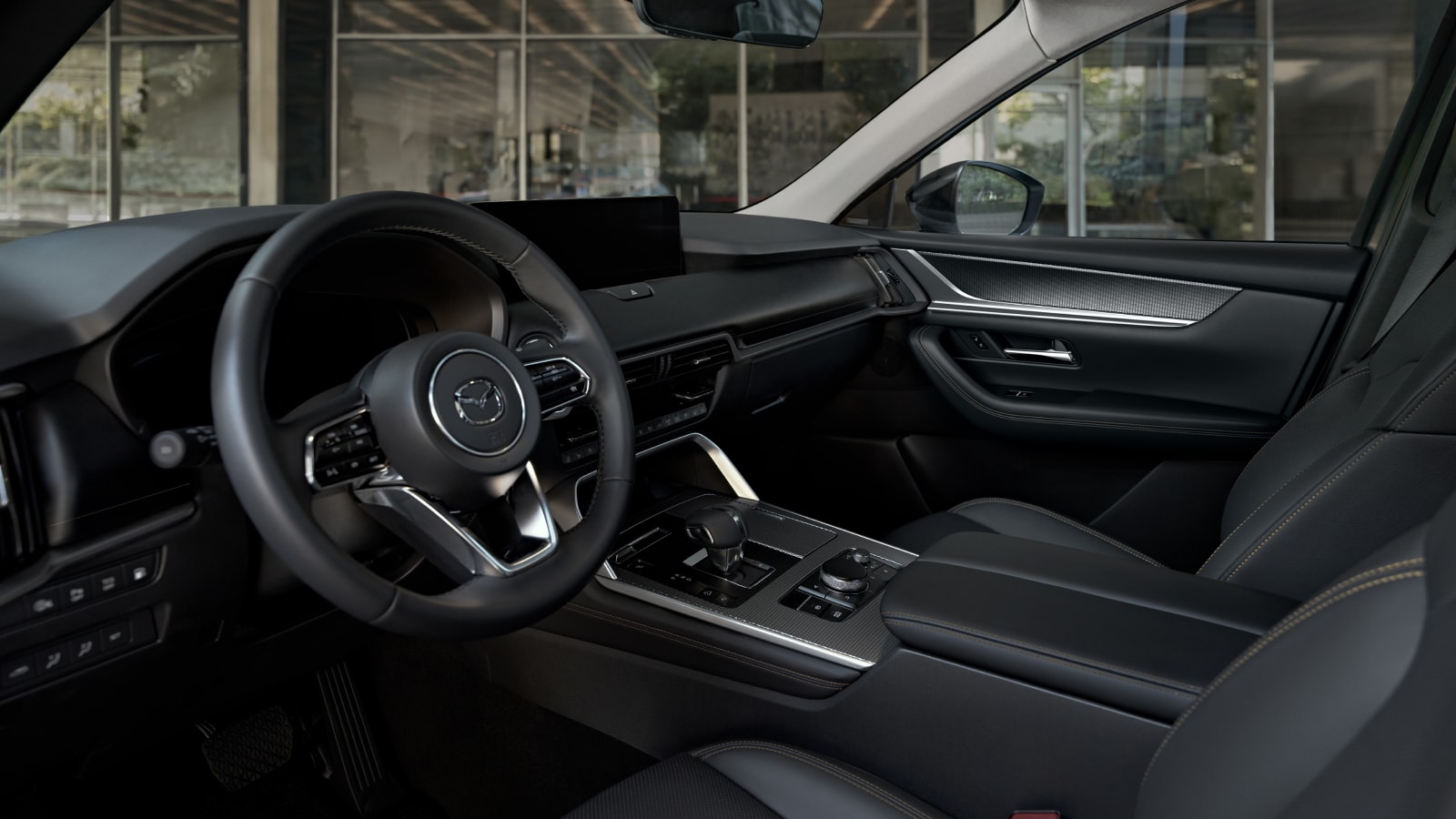 Front cabin of the Mazda CX-70 Plug-In Hybrid